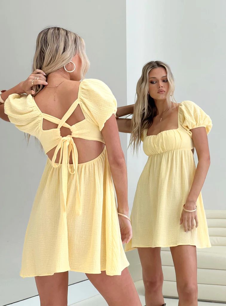 Let's Dance Mini Dress Yellow | Princess Polly US