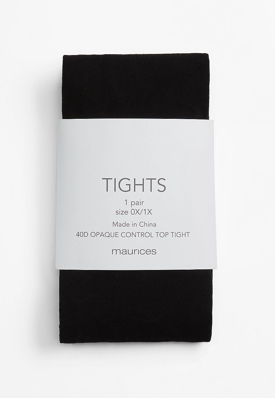 Black 40D Opaque Control Top Tights | Maurices