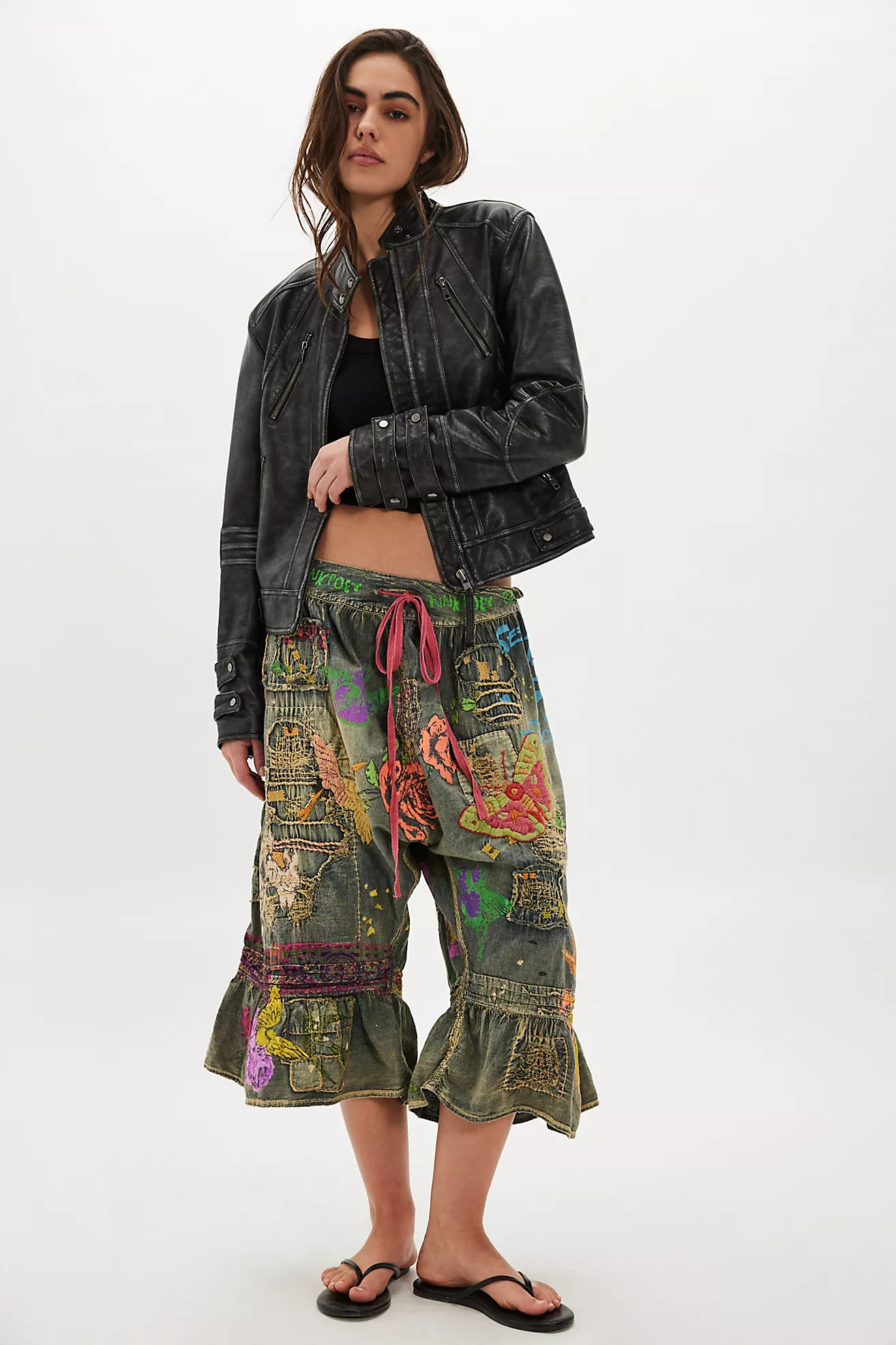 Magnolia Pearl Embroidered Cropped Jeans | Free People (Global - UK&FR Excluded)