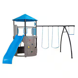 Adventure Tower Play and Swing Set | The Home Depot