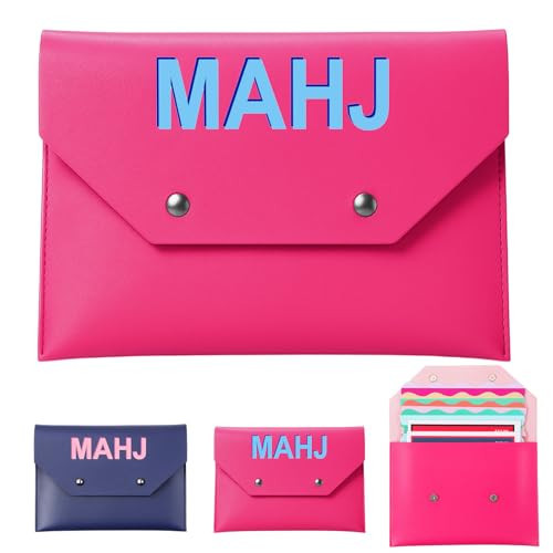 SilTriangle Leather Mahjong Card Clutch Holder Pouch for Cards Mahjong Accessories Protective Cover Case with Secure Closure Ideal Gift for Lover Playing Game Night(7x5 Inch,Hot Pink) | Amazon (US)