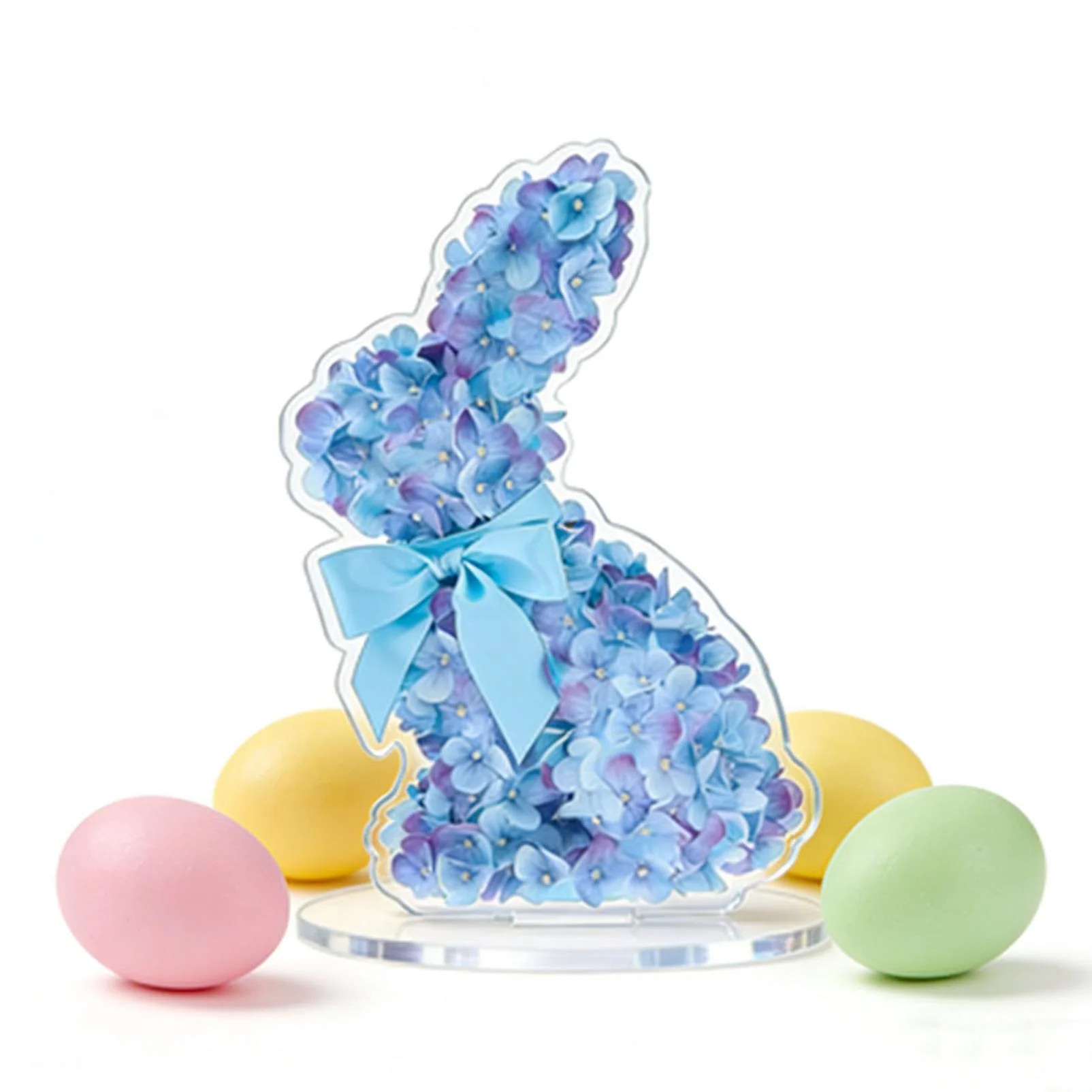 Hydrangea Artificial Flowers, Blue Hydrangea Bunny Tabletop Decor - 16 Inch Easter Floral Bunny F... | Walmart (US)
