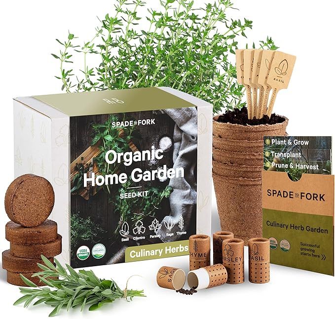 Organic Herb Garden Kit Indoor - Certified Organic & Made in USA | Herb Plants for Women and Men,... | Amazon (US)