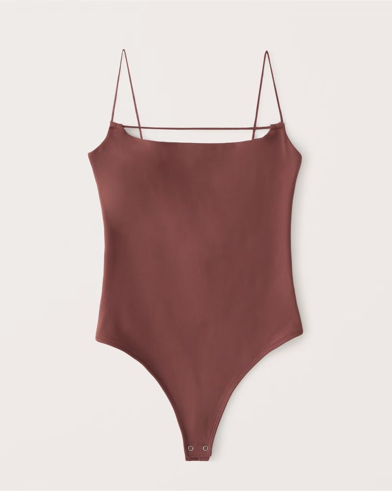 Double-Layered Seamless Strappy Cami Bodysuit | Abercrombie & Fitch (US)