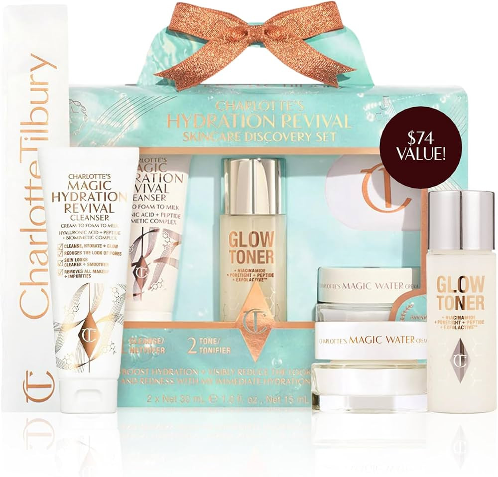 Charlotte Tilbury Hydration Revival Skincare Discovery Set - Travel Size Skincare Kit with Magic ... | Amazon (US)