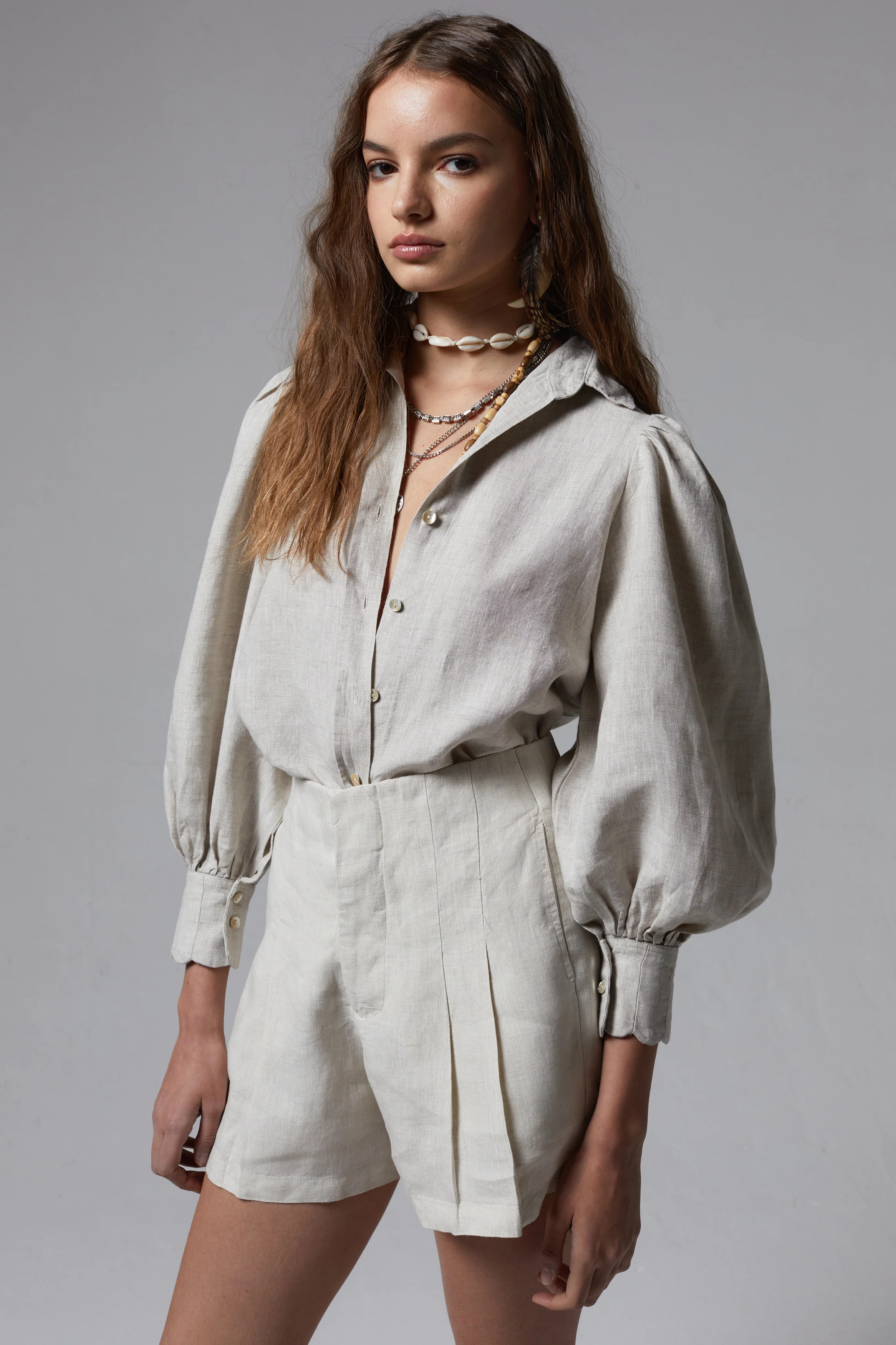 Camille Linen Shirt - Natural | Lanhtropy