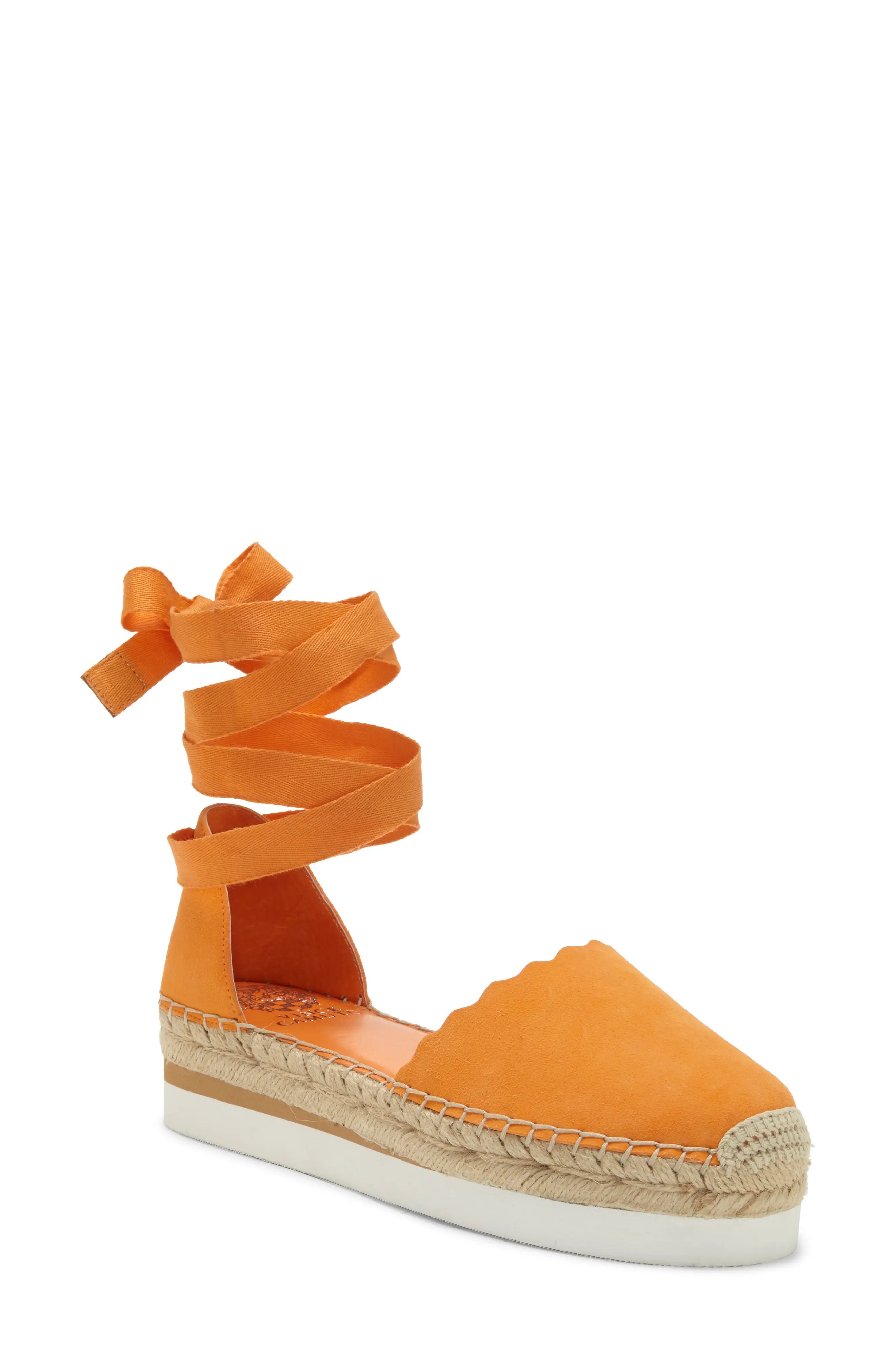 Women's Vince Camuto Brittie Platform Espadrille Sandal, Size 5 M - Orange | Nordstrom