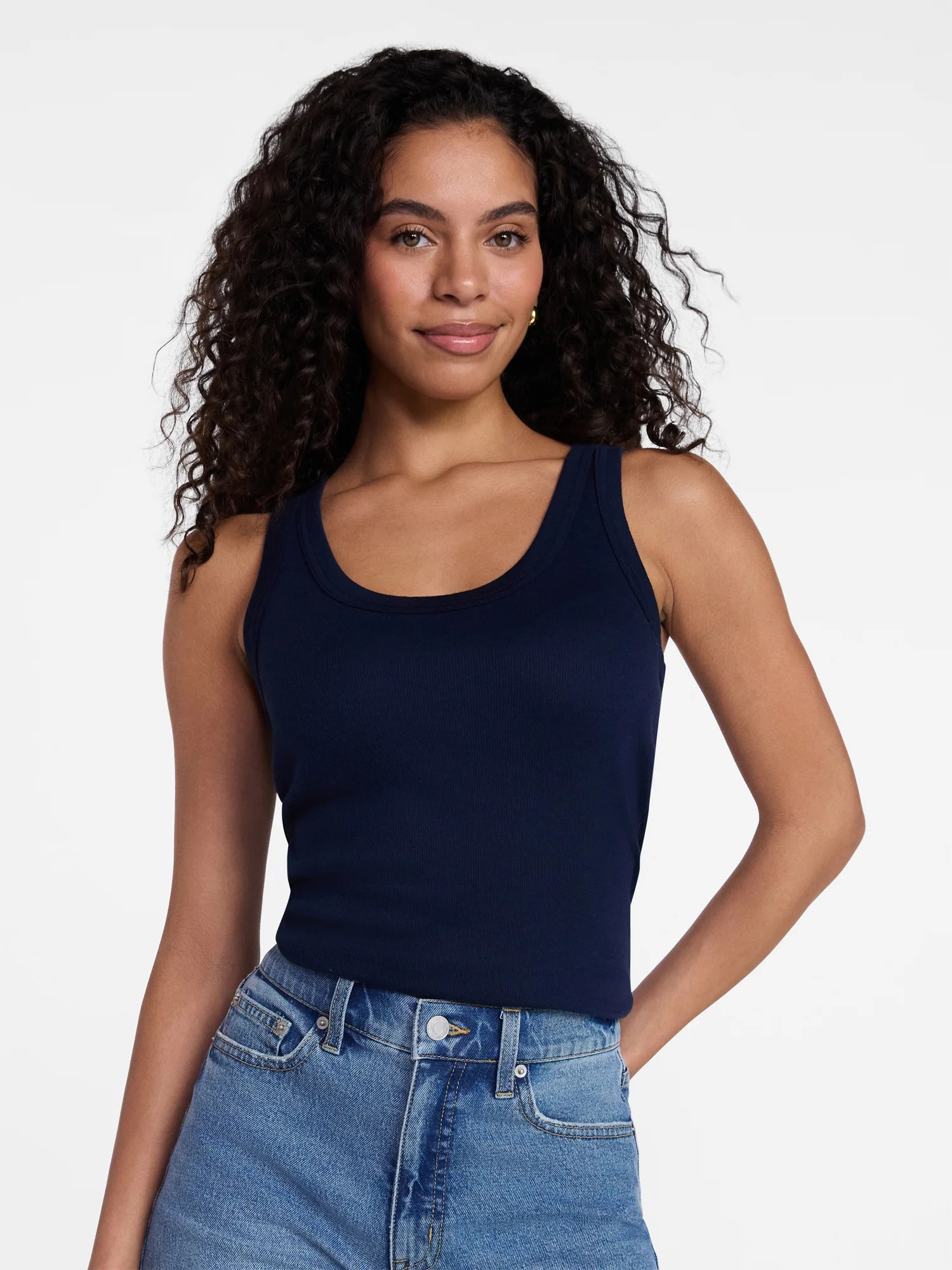 Time and Tru Women's Ribbed Tank Top, Sizes XS-XXXL | Walmart (US)