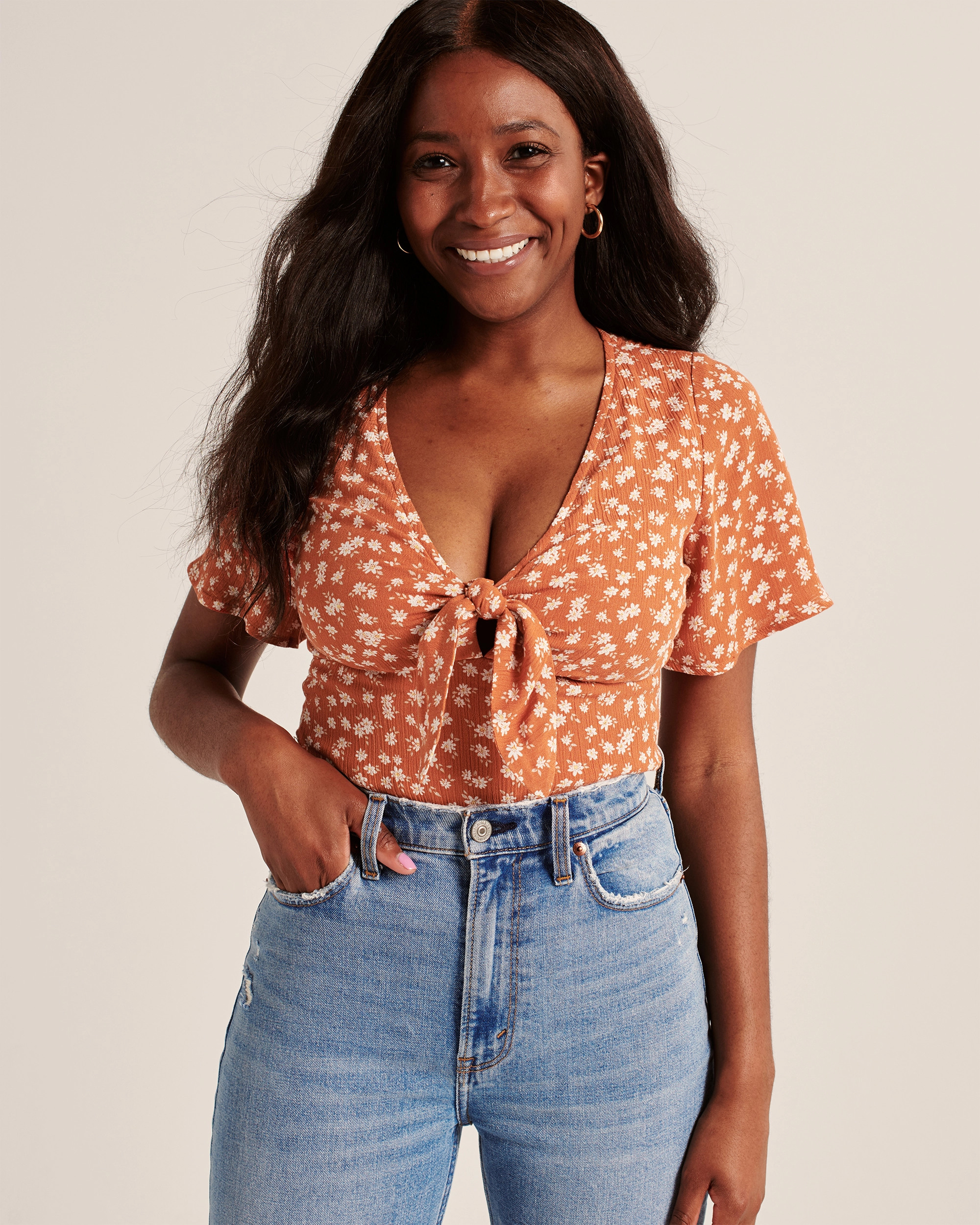 Tie-Front Bodysuit | Abercrombie & Fitch (US)