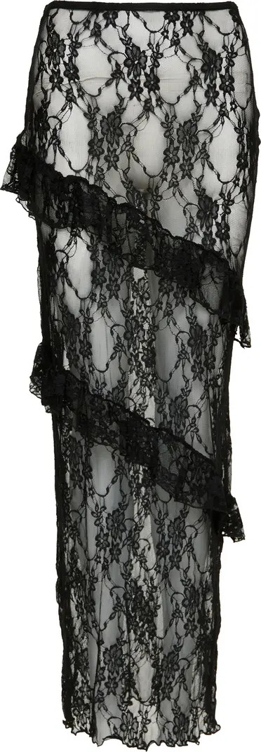 Ruffle Sheer Lace Cover-Up Skirt | Nordstrom