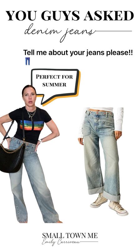 These are the summer jeans I currently have on repeat!  Super cute cuffed, waist can be adjusted… the perfect baggy fit!  RuNS TTS❤️

#LTKOver40 #LTKU #LTKStyleTip