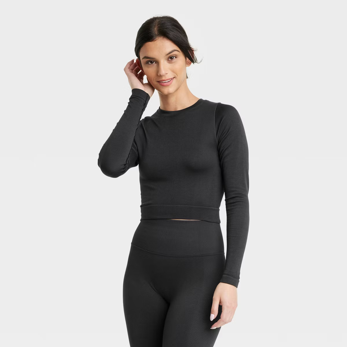 Women's Seamless Long Sleeve Crop Top - All in Motion™ | Target