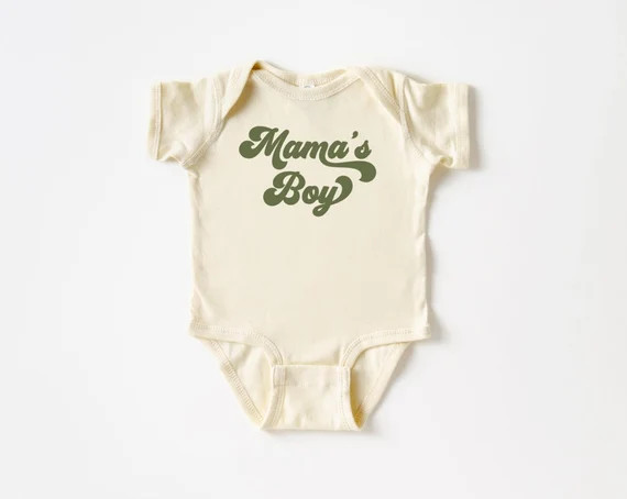 Mama's Boy, Baby Bodysuit, Baby Boy Clothes, Retro Baby Clothes, Boho Baby Clothes, Baby Shower G... | Etsy (US)