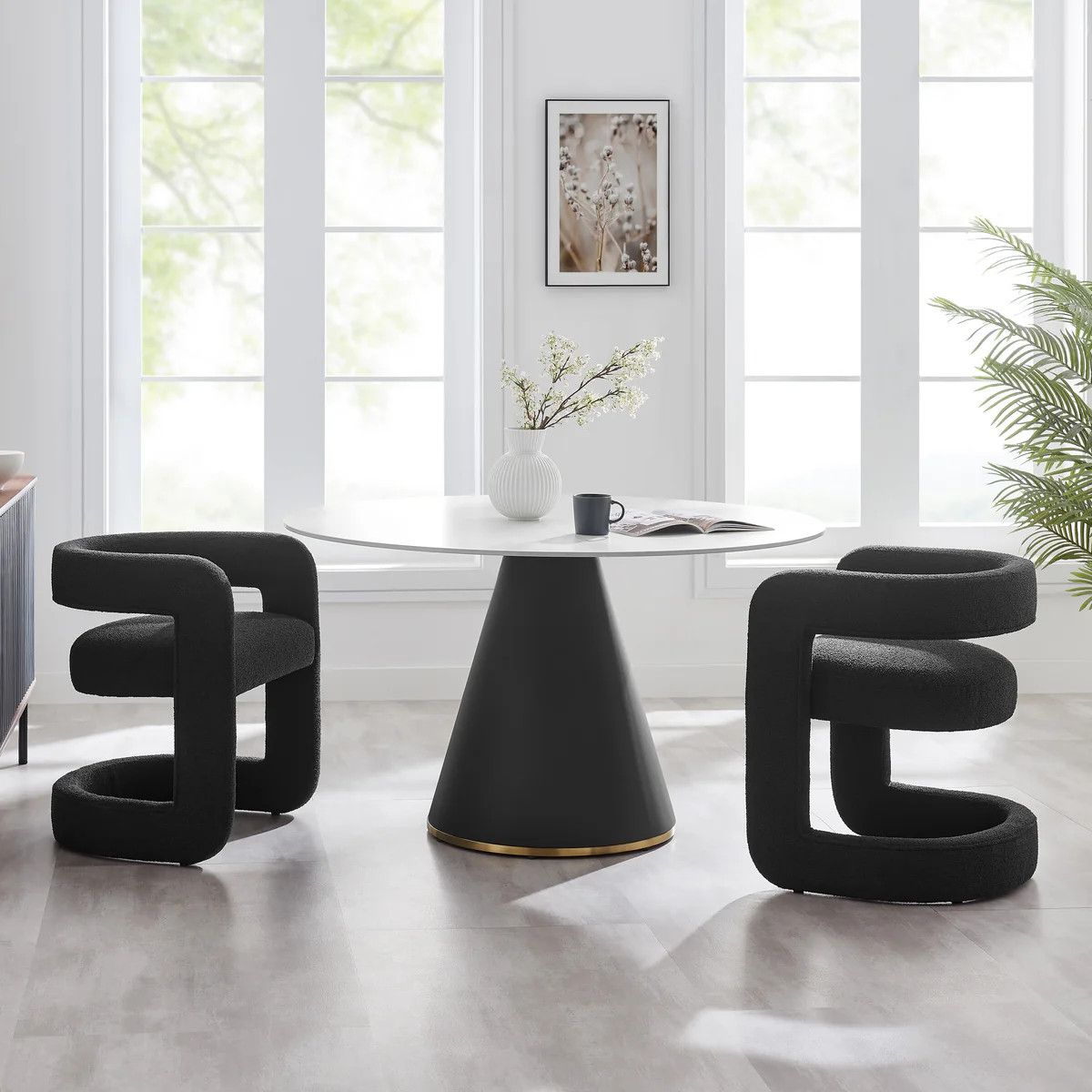 Althea Boucle Dining Side Chair | Overstock