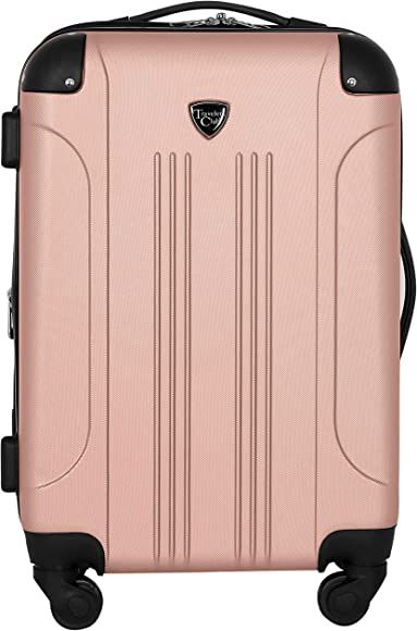 Travelers Club Chicago Hardside Expandable Spinner Luggage, Rose Gold, Carry-On 20-Inch | Amazon (US)