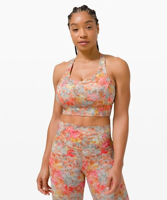 NEW Lululemon Free To Be Serene Bra Long Line Inflorescence Multi C/D CUP 6-8-10 | eBay US