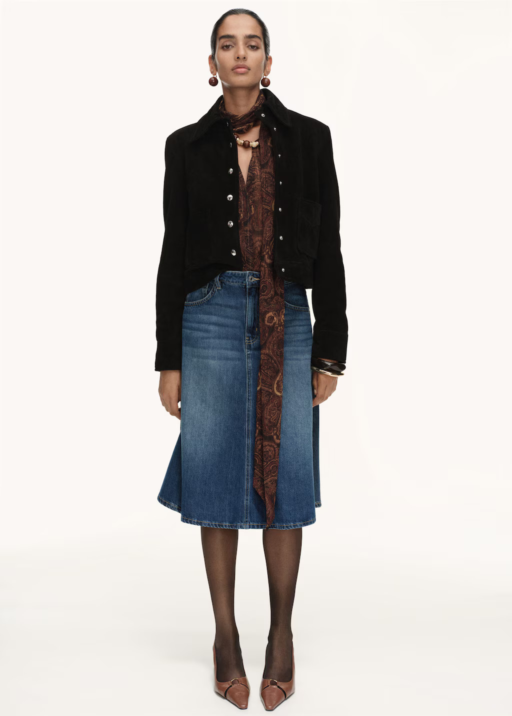 Midi denim skirt dark blue - Woman - M - MANGO | Mango (US/MX/AU)
