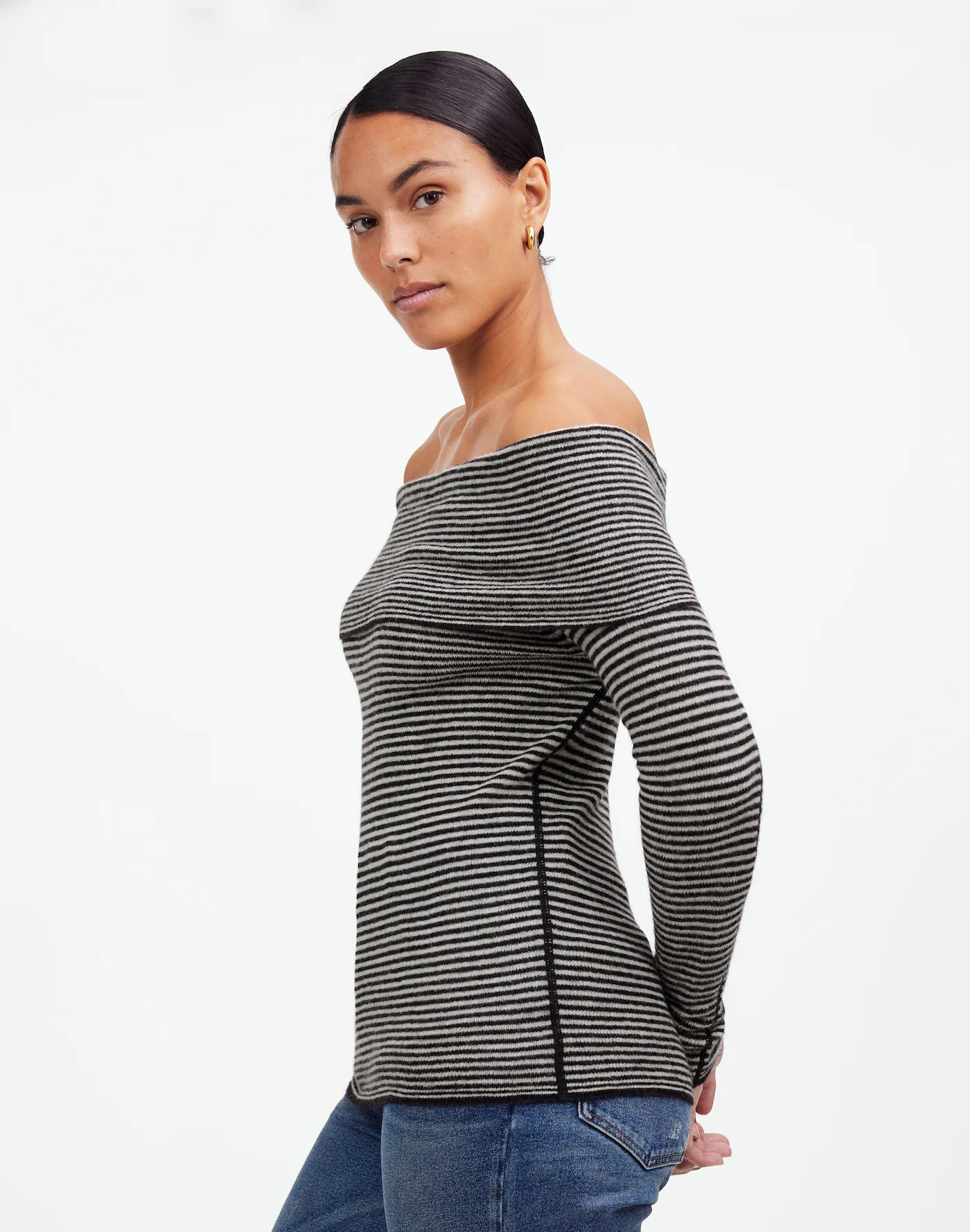 Alpaca-Blend Off-Shoulder Sweater | Madewell