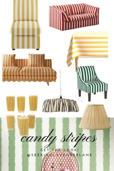 Candy stripes having their moment! Rounding up some fav to add this trendy look to your home for a pop of whimsy! #candystripes #cabanastripes #stripes #

#LTKhome