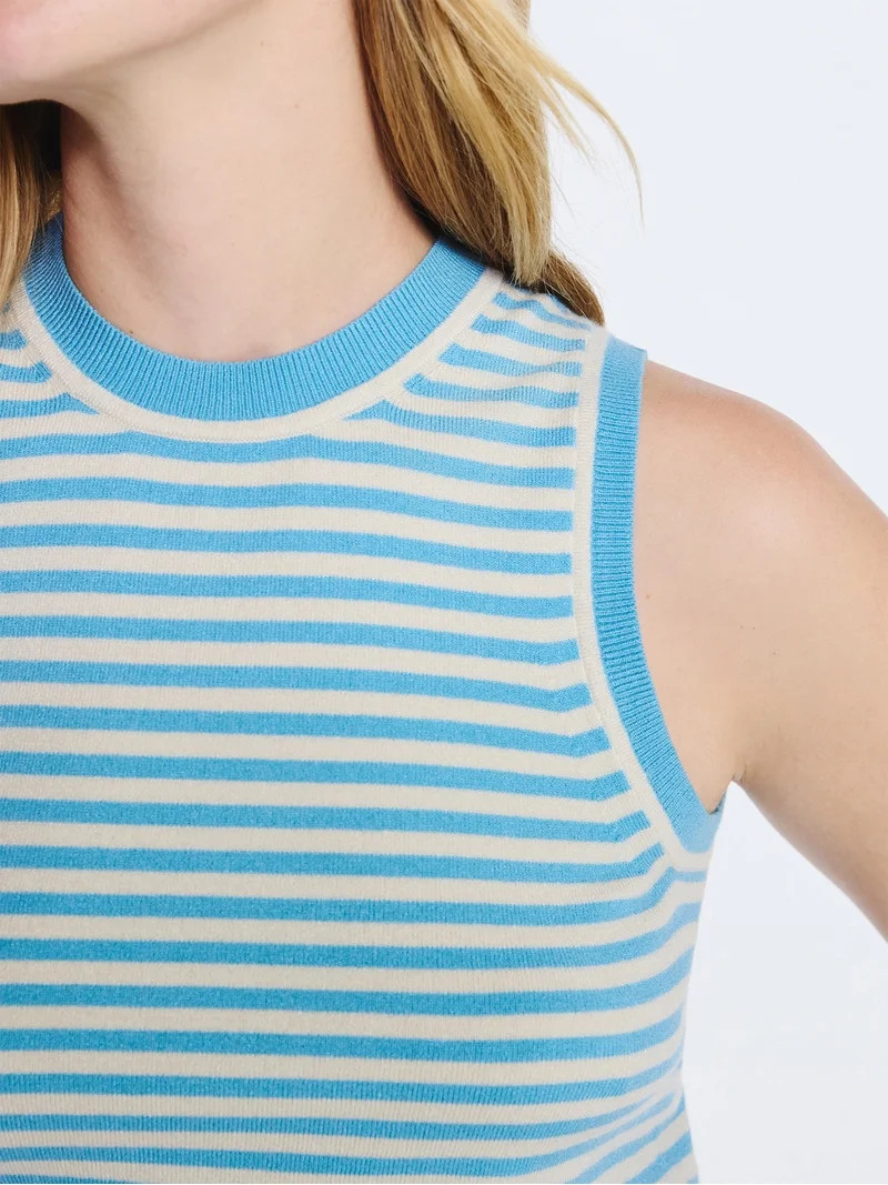 Free Assembly Women's Cozy Yarn Sleeveless Sweater Shell, Lightweight, Sizes XS-XXL | Walmart (US)