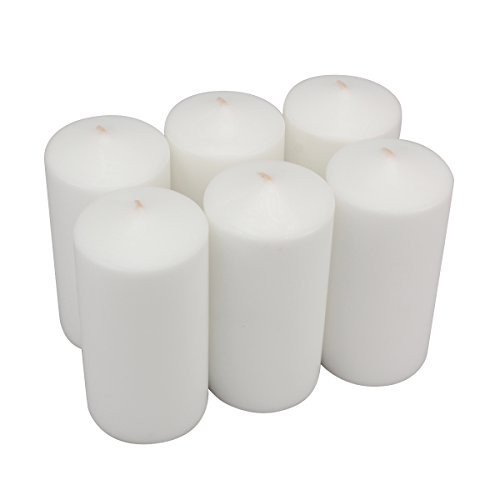 Stonebriar Tall 3x6 Inch Unscented Pillar Candles,White, 6 count | Amazon (US)