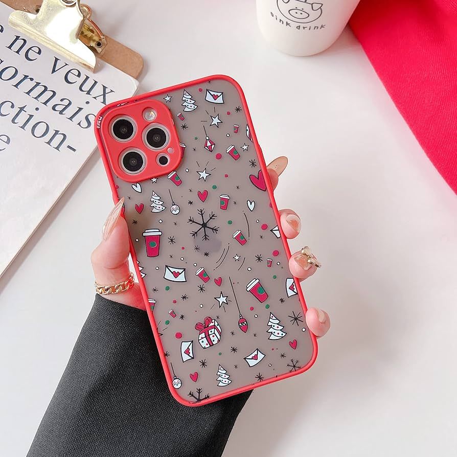 ZTOFERA Christmas Case for iPhone 13 Pro,Cute Merry Christmas Pattern Phone Case Gifts Translucen... | Amazon (US)
