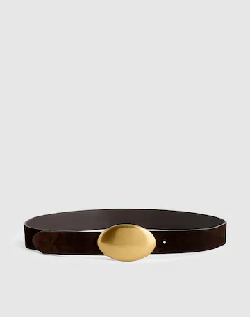Oval-Buckle Belt in Suede | Madewell