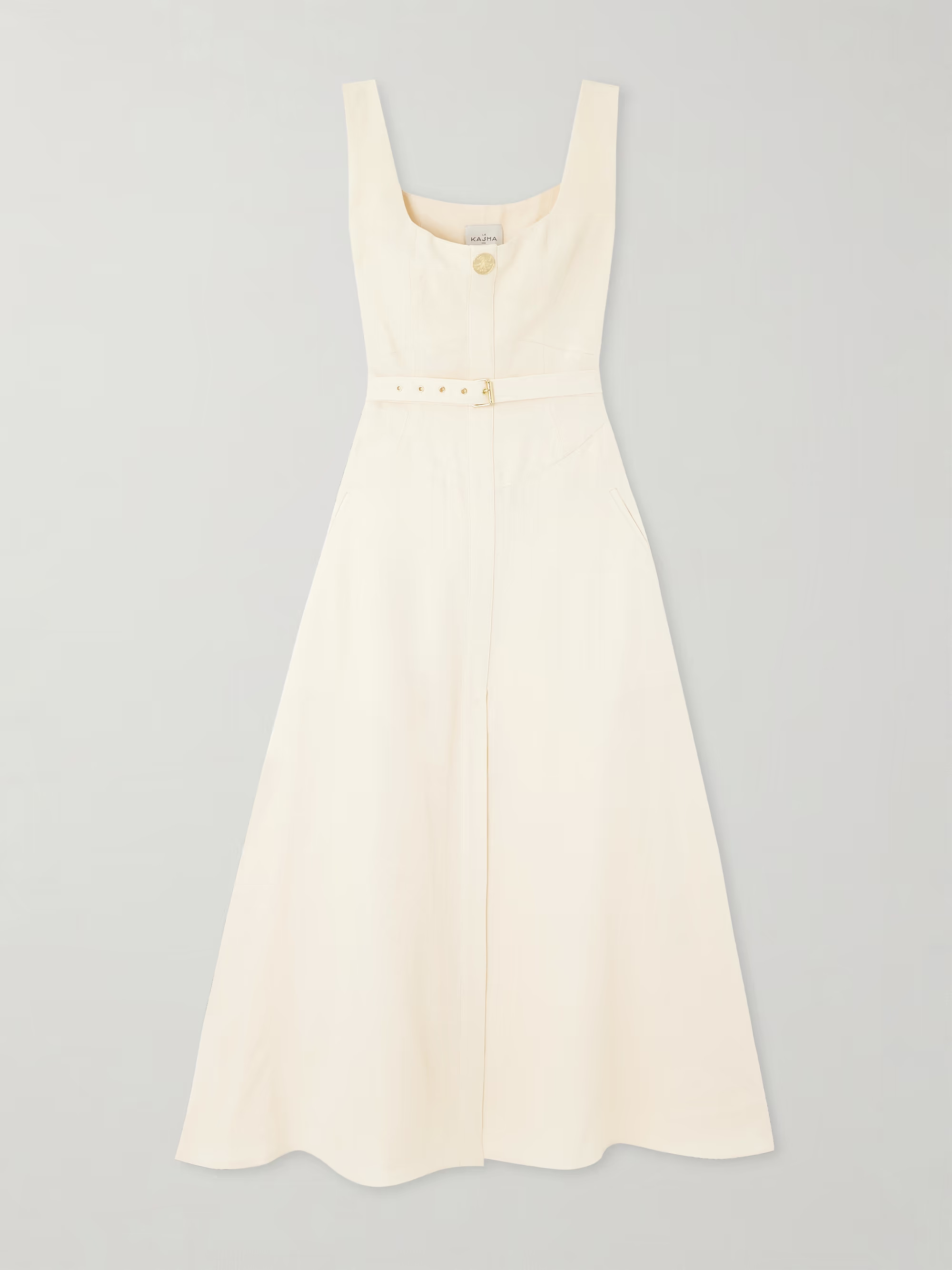 Subu belted linen midi dress | NET-A-PORTER (US)