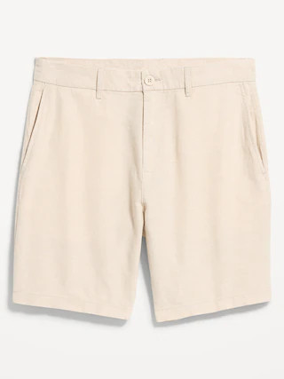 Slim Linen-Blend Rotation Chino Shorts -- 8-inch inseam | Old Navy (US)
