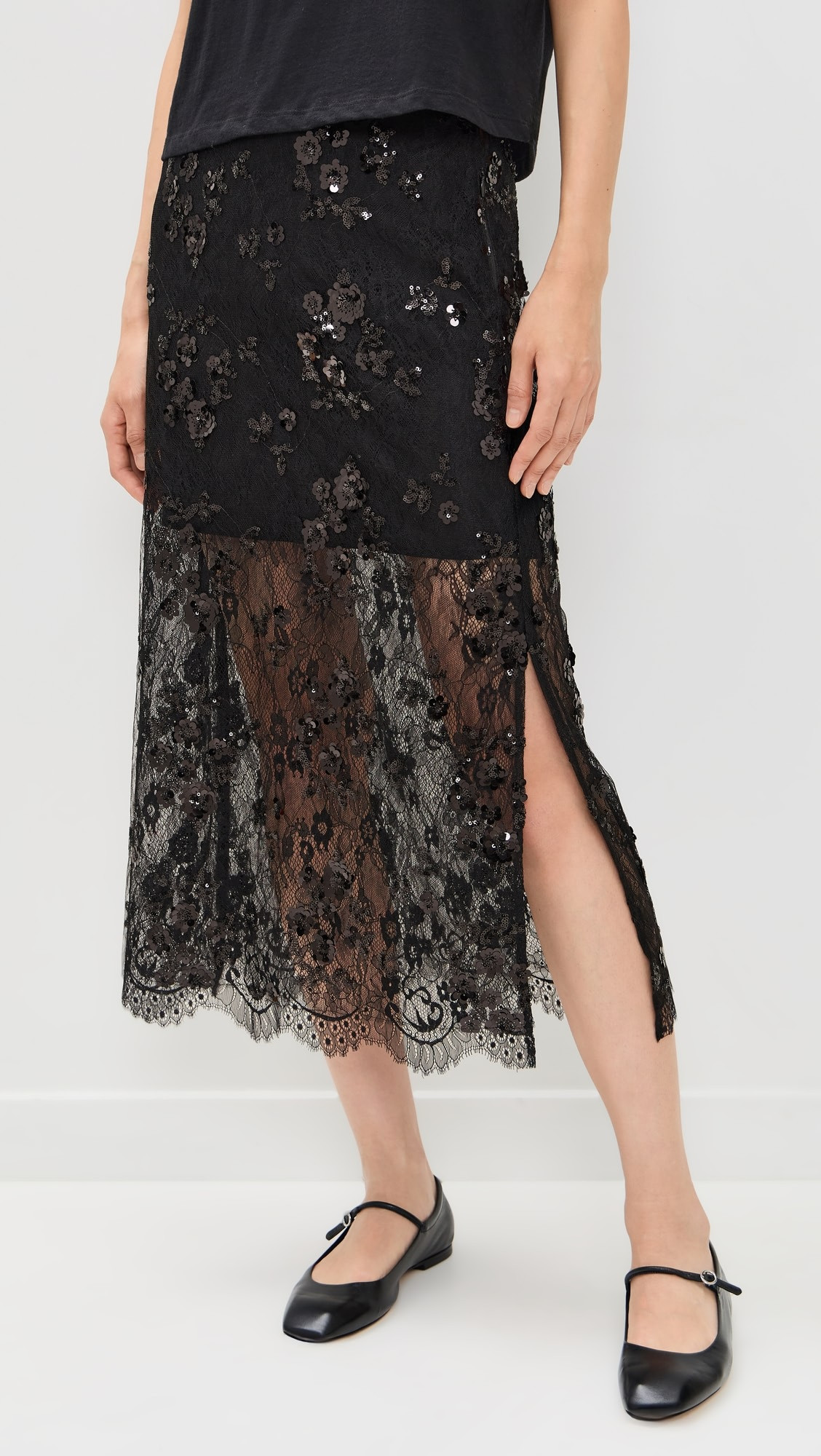 Aylin Sequin Lace Skirt | Shopbop