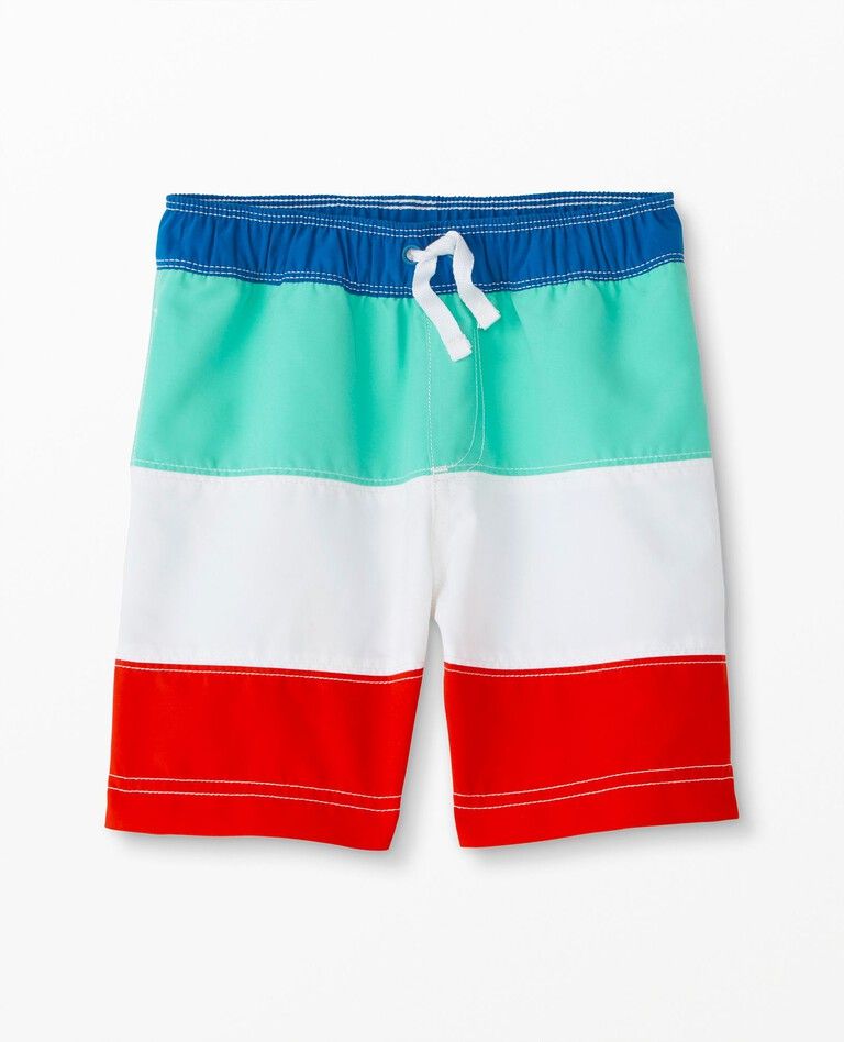 Recycled Colorblock Swim Trunks | Hanna Andersson