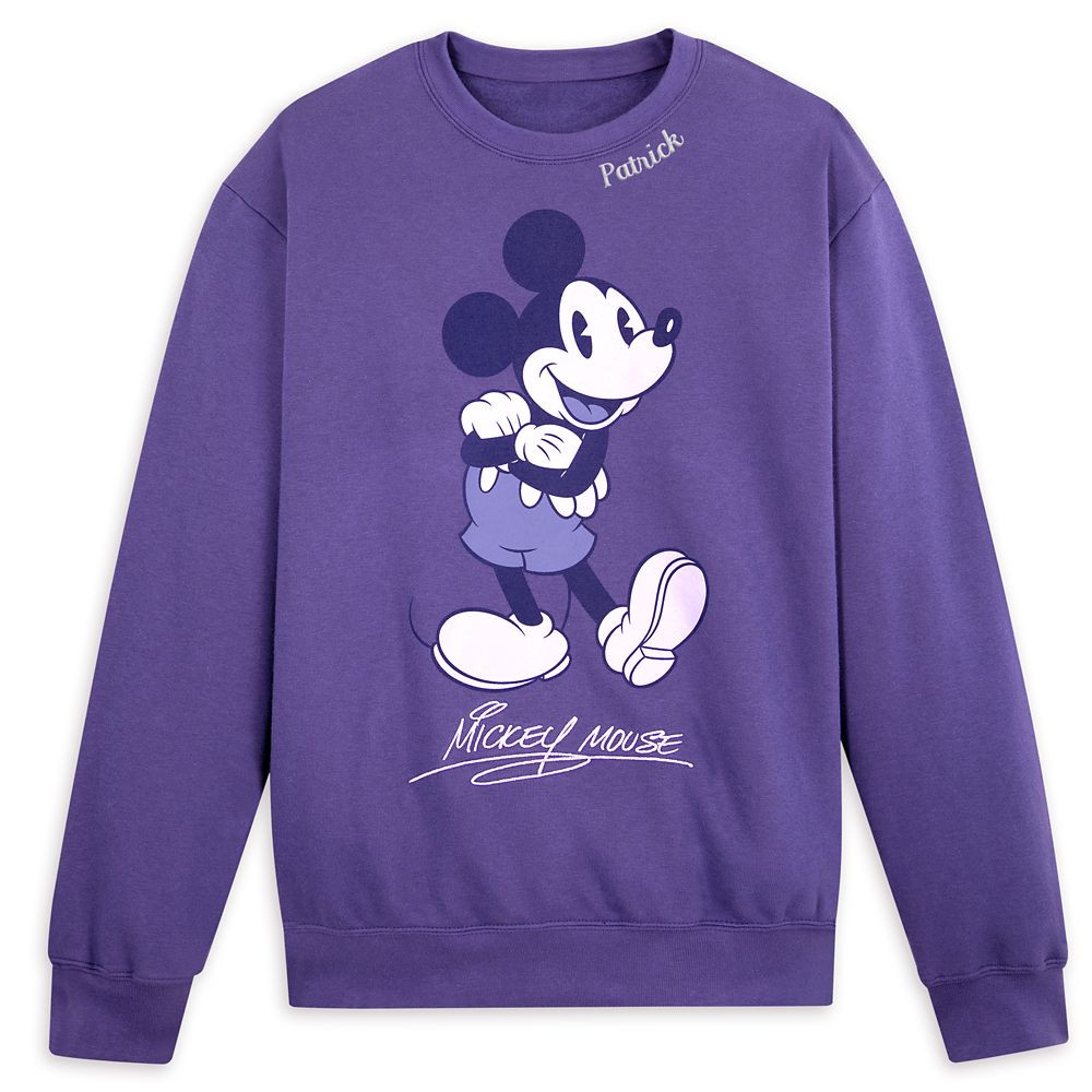Mickey Mouse Signature Pullover Sweatshirt for Adults – Personalized – Exclusive | Disney Store