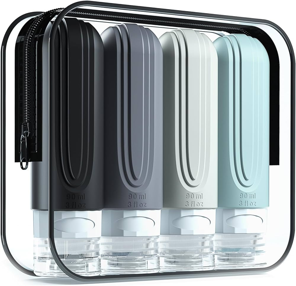Travel Bottles for Toiletries, Tsa Approved 3oz Travel Size Containers BPA Free Leak Proof Refill... | Amazon (US)
