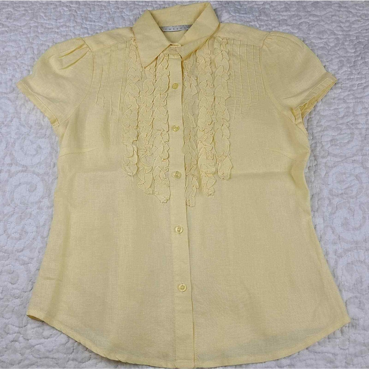 Yellow Tweeds linen top | eBay CA
