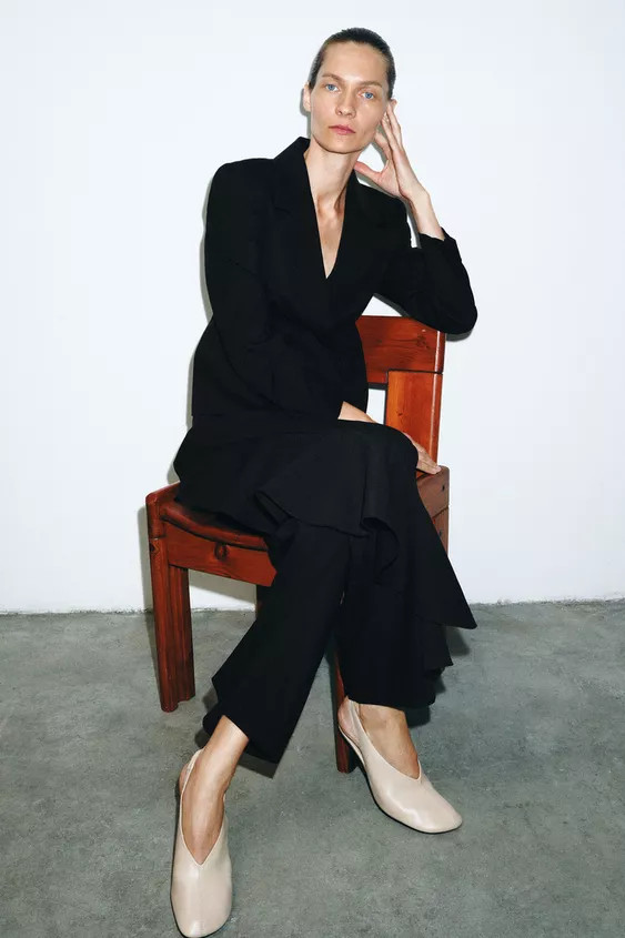 LIMITED EDITION LEATHER SLINGBACK SHOES | Zara DE
