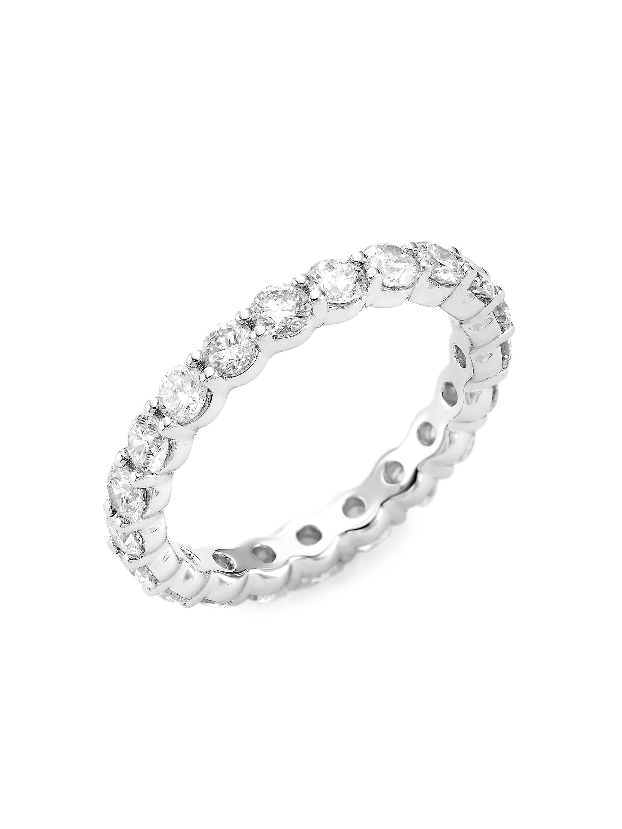 14K White Gold & 2.00 TCW Diamond Eternity Band | Saks Fifth Avenue