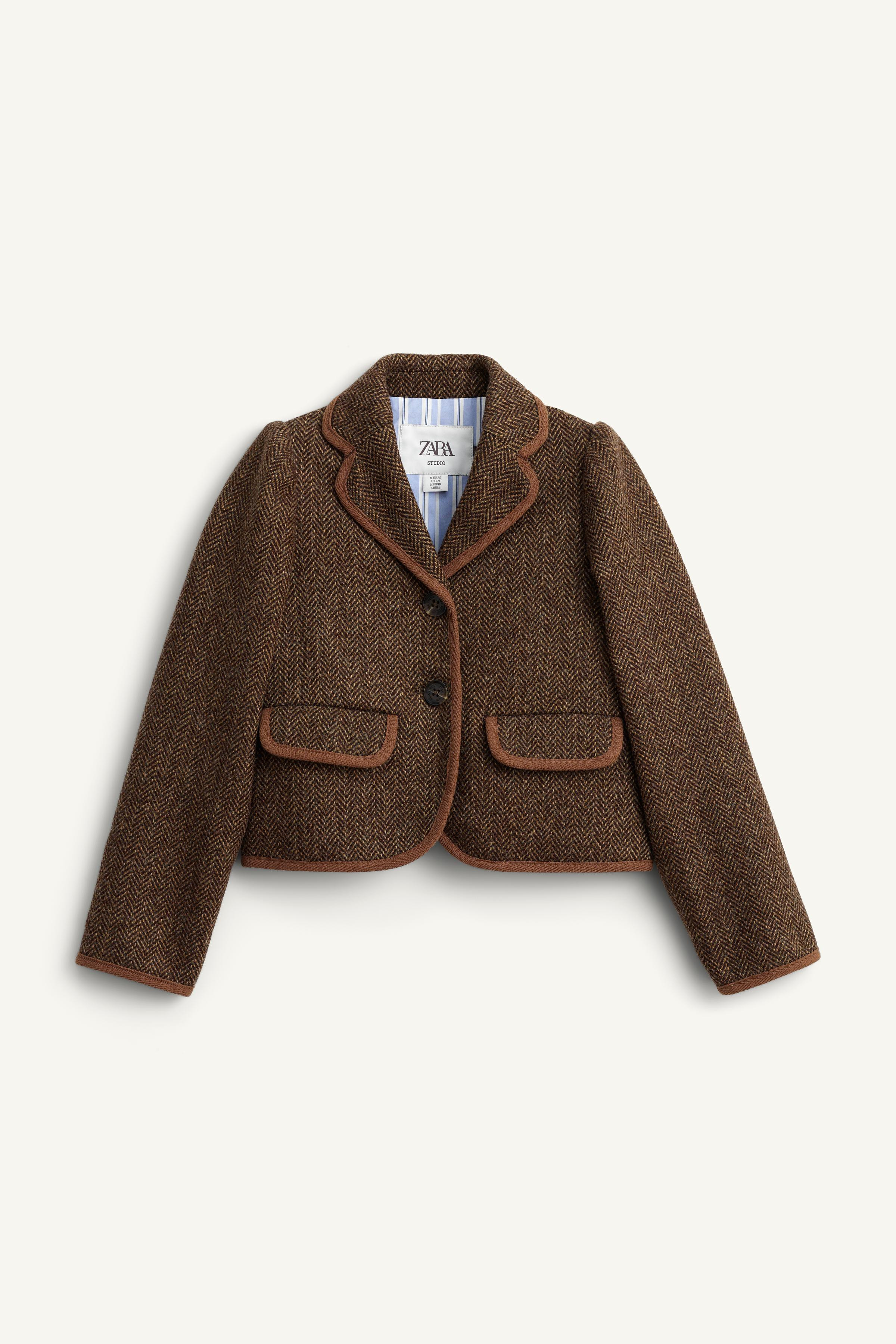 LIMITED EDITION HERRINGBONE WOOL BLAZER | Zara US