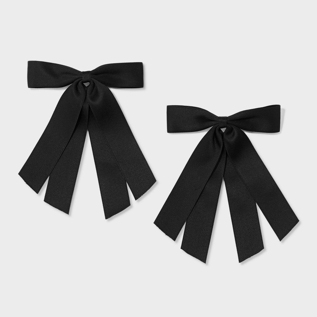 Girls' 2pk Satin Mini Bows - art class™ Black | Target