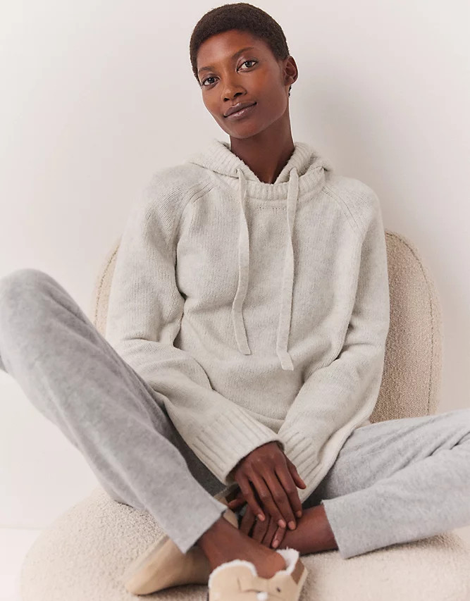 Cozy Stitch Detail Hoodie | The White Company (US & CA)