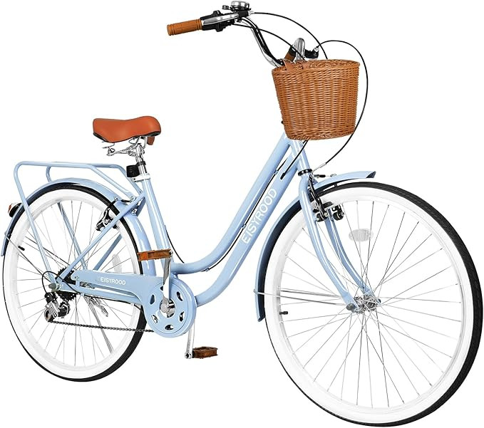 26 Inch Beach Cruiser Bike for Women, Hybrid Womens Bike with 7 Speed, Adjustable Seat, Lightweig... | Amazon (US)
