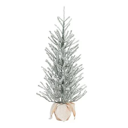 Holiday Time Snow Capped Green Fir Tree with Burlap Base, 36" - Walmart.com | Walmart (US)