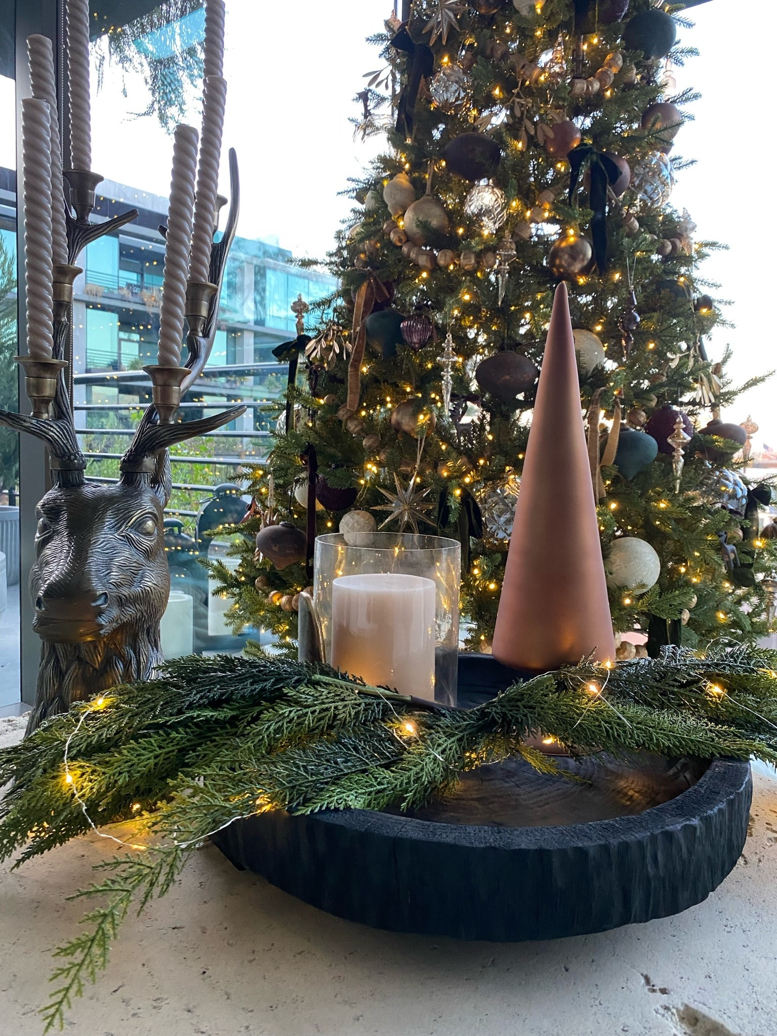Organic modern holiday coffee table styling🖤🎄

#LTKHome #LTKSeasonal