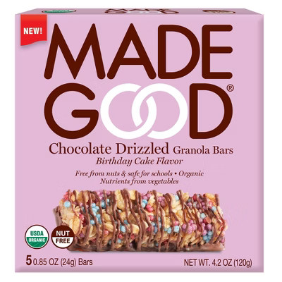 MadeGood Chocolate Dipped Granola Bar Birthday Cake - 4.2oz | Target