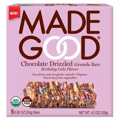 MadeGood Chocolate Dipped Granola Bar Birthday Cake - 4.2oz | Target