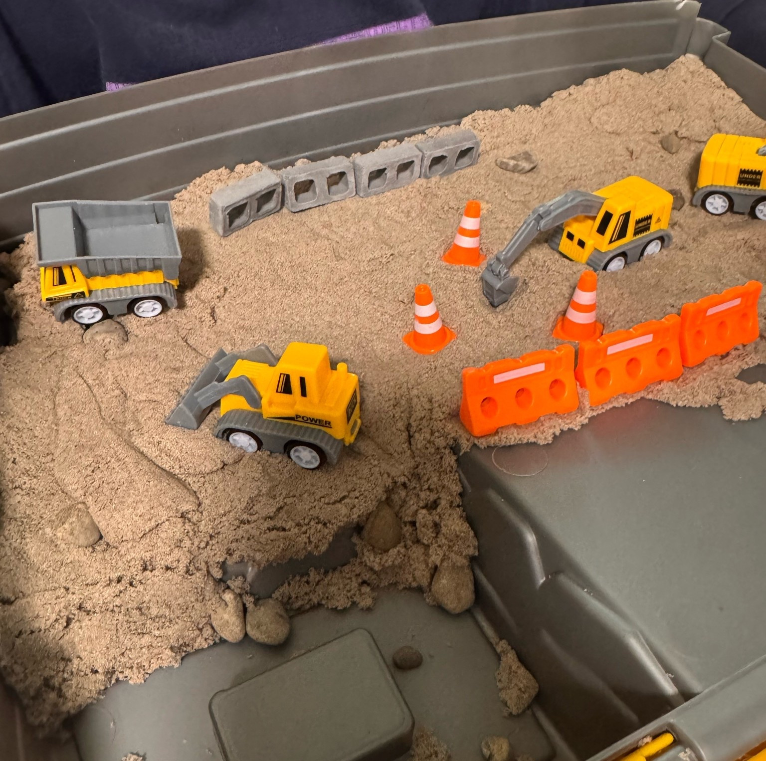 Added mini construction trucks, cones, barricades and cinder blocks to the kinetic sand dig kit! So cute and mini. 

Toddler boy toys, construction toys, toddler boy birthday gifts, kinetic sand, screen free play ideas

#LTKKids