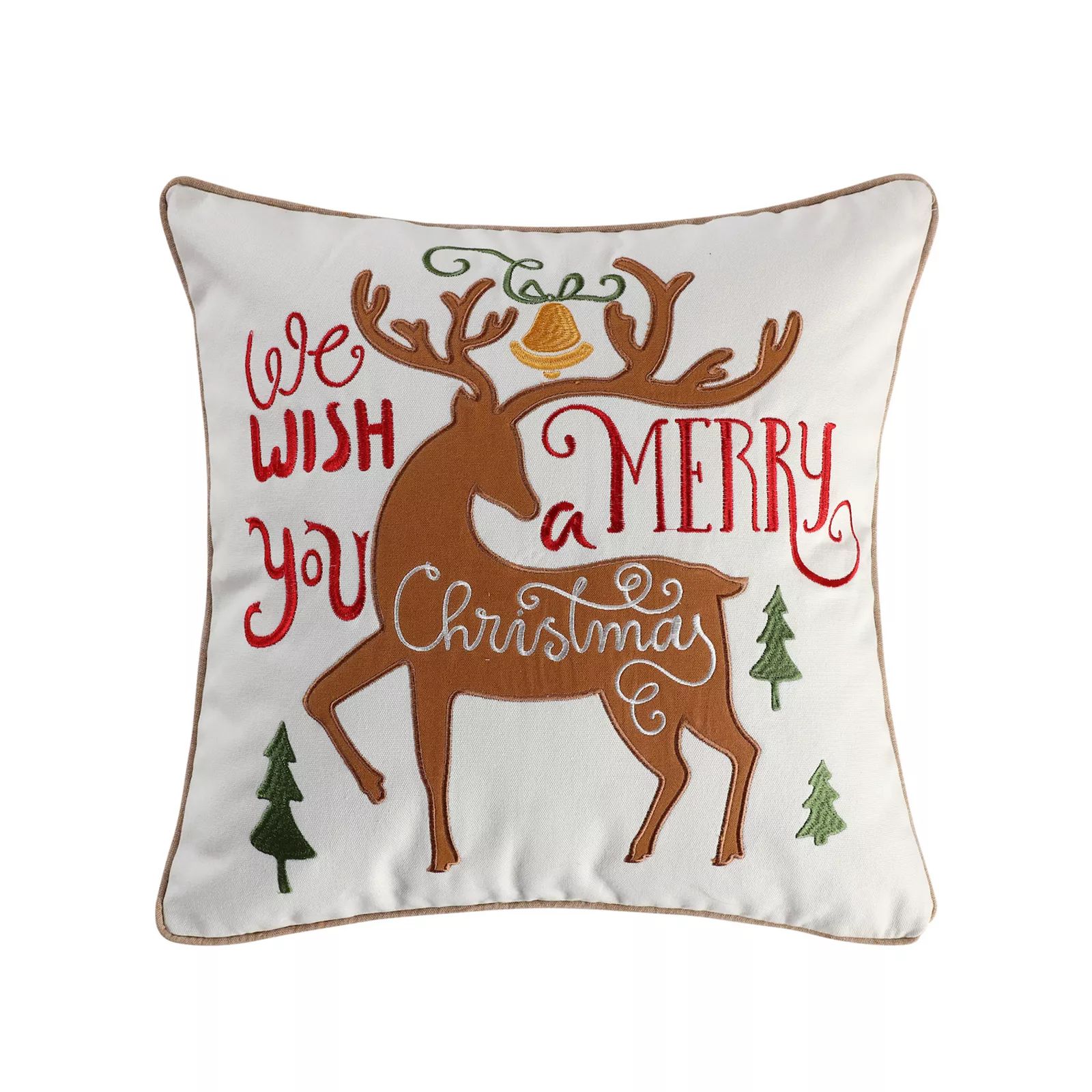 Levtex Home Tinsel Merry Deer Throw Pillow, White, Fits All | Kohl's