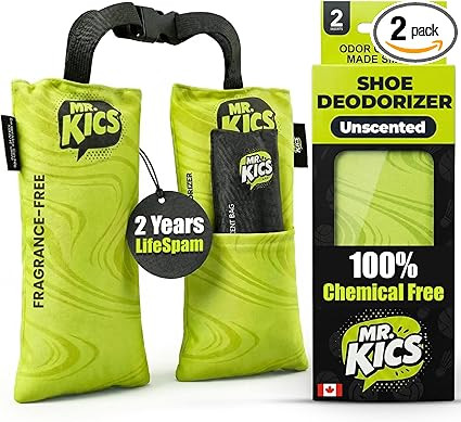 MR.KICS - Shoe Deodorizer Insert, Activated Charcoal Odor Eliminator, Moisture Absorber for Shoes... | Amazon (US)