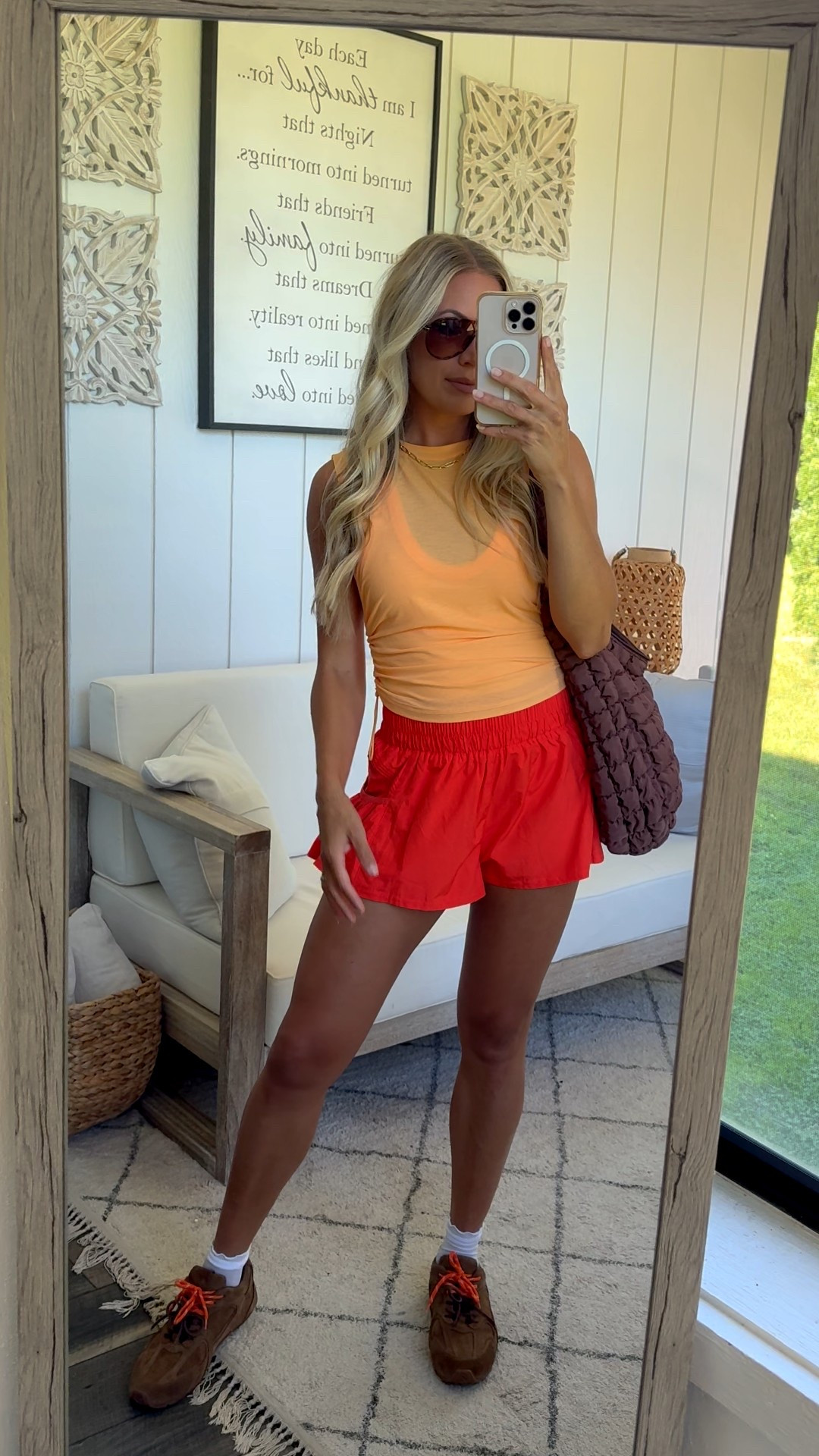 Wearing size small in the get your flirt on shorts and free people tempo tank top. Bag is the target quilted one.

#LTKFindsUnder100 #LTKFindsUnder50 #LTKActive