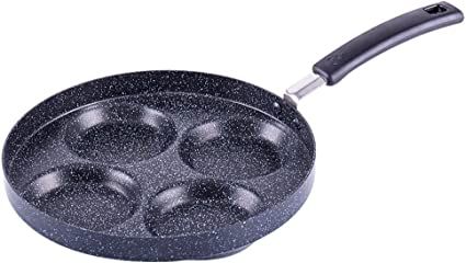 MyLifeUNIT Aluminum 4-Cup Egg Frying Pan, Non Stick Egg Cooker Pan | Amazon (US)