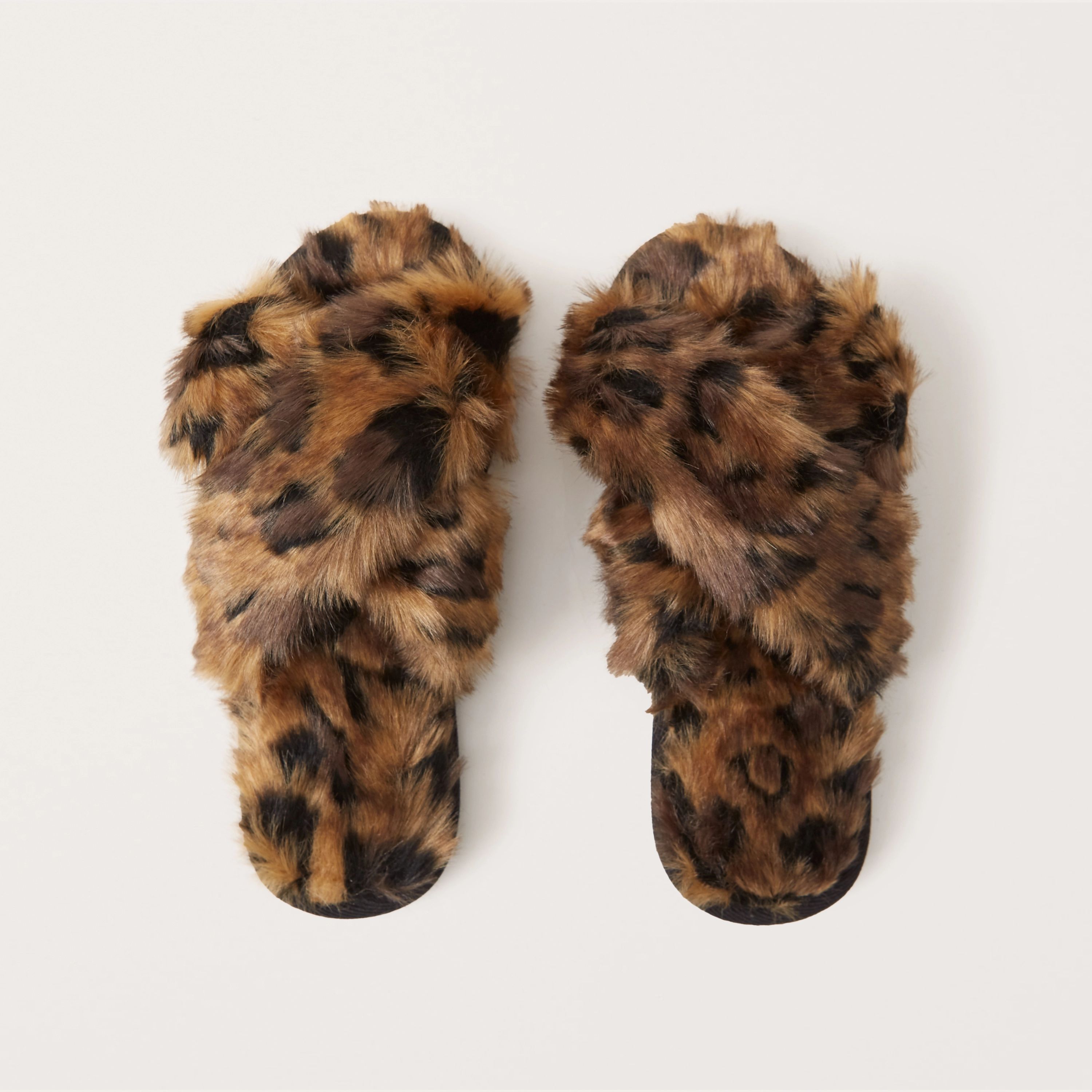 Faux Fur Slide Slippers | Abercrombie & Fitch (US)